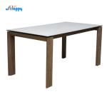 Buy cheap DT-1009-150 Wood Legs Ceramic Top Dining Room Table Customized KD For Indoor Usage from wholesalers