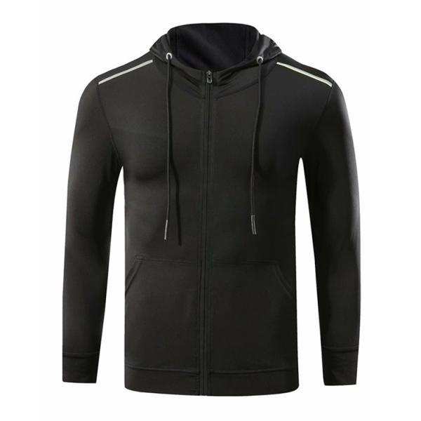 Buy cheap Fitness Men Gym Zipper Hoodies Pullover Breathable 100% Cotton Material For Adults from wholesalers