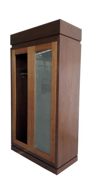 2 glass door teak wood custom Custom made tall cabinet Wardrobe,closet