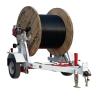 Buy cheap Transport Utility Hydraulic Cable Drum Trailer Reel With Power Construction from wholesalers