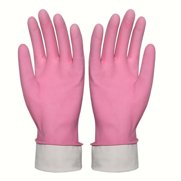 Buy cheap Cotton Flocklined Household Kittchen Rubber Gloves For Kitchen Cleaning from wholesalers