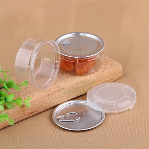 Buy cheap 100ml Leaves Easy Open Cans , Childproof Lid Food Jars With Embossing Logo from wholesalers