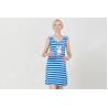 Buy cheap Striped Viscose Elastane Pyjamas , Women'S Sleeveless Sleepwear Lace Back from wholesalers