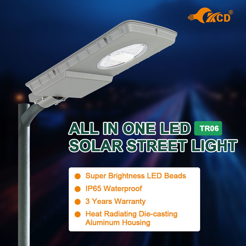 Monocrystalline Panel 17000lm Solar Powered LED Street Lights 100W High Bright