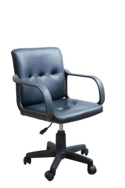 Quality Black Leather Home Office Computer Chair Mid Back With Nylon Armrest 8.6KG for sale