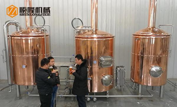 Buy cheap Pale Ale Red Copper 2.5 Bbl Brewing System 2-6 Brew / Week For Small Taproom from wholesalers