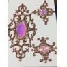 Buy cheap Rose Gold Luxury Style Shining Surface PVC Window Georgian Bar Decorative Flowers from wholesalers