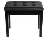 Duet Keyboard Odm Double Piano Bench With Storage Wide Seat Faux Leather Black