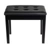 Buy cheap Duet Keyboard Odm Double Piano Bench With Storage Wide Seat Faux Leather Black from wholesalers