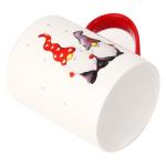 400ml Ceramic Coffee Cups , Porcelain Christmas Mugs With Cute Santa Claus