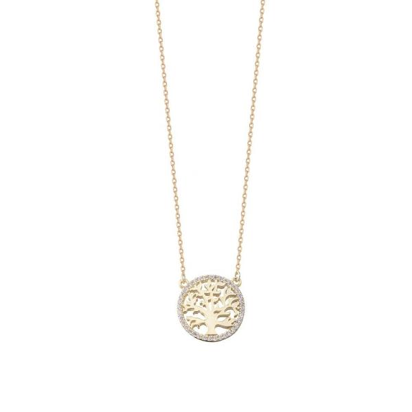 Buy cheap Party Occasion 18K Gold Plated Sterling Silver Tree of Life Pendant Necklace for Women from wholesalers