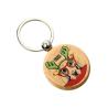 Buy cheap Round 32mm Wooden Letter Keyring Zinc Alloy Plain Wooden Key Holder from wholesalers