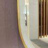 Buy cheap Stainless Steel Oval Framed Wall Mirror with LED Light Luxury Golden Color W60xH100cm from wholesalers