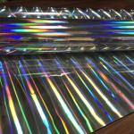 Standard Flexo Rainbow Silver Holographic Foil , Cold Foil Stamping For