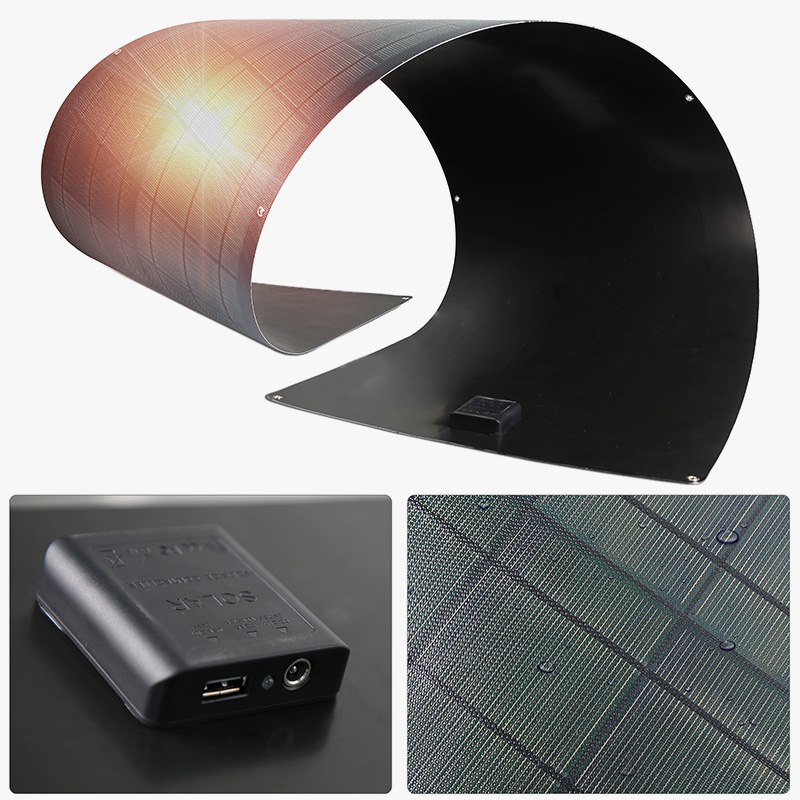 225W 300W Rollable CIGS Photovoltaic Flexible Solar Panels For Boat RV 0.33mm Thickness