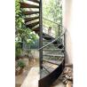 Buy cheap Used Metal External Outdoor Spiral Staircases Solid Wood / Laminated Tempered Glass from wholesalers