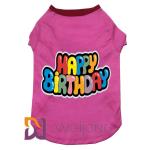Rubber Print Puppy Birthday Shirt Color Customized 180G