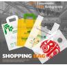 Buy cheap Promotional White EN13432 Certified Compostable shopping bag for supermarket, 100% compostable plastic t-shirt shopping from wholesalers