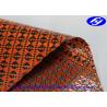 Buy cheap Orange Polyurethane Leather Fabric Glossy Carbon Kevlar Hybrid For Sports Equipments from wholesalers