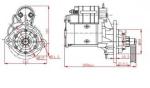 Tractor Engine Starter Motor , Mercedes Benz Starter Motor With T10 Driver
