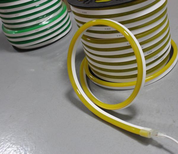 Buy cheap High Brightness SMD2835 IP68 yellow led neon flex strip rope light 110v from wholesalers