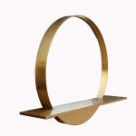 Buy cheap Hot Selling Round Mirror Gold Stainless Steel Mirror With Shelf for Home Hotel from wholesalers