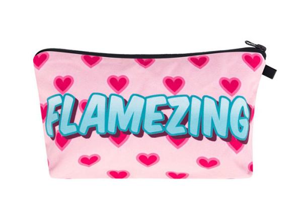Buy cheap Word Printed Beauty Organiser Bag 18*13.5cm Travel Beauty Bag For Cosmetics from wholesalers