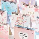 Colorful Page Desk Wall Calendar Eco Friendly Lovely Inner Page For Girl Present