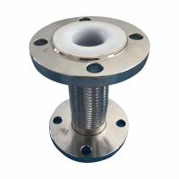 Buy cheap Ss304 Wire Mesh Stainless Steel Flexible Bellow PTFE Lined Metal Flange Braided product