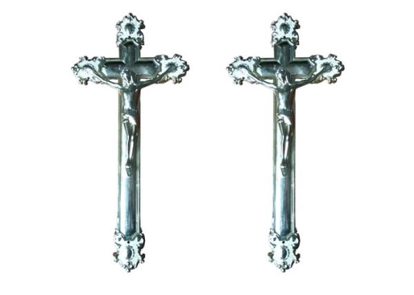 PP Recycle Plastic Jesus Cross , Coffin Decoration Casket Crucifix 38.5 × 18.5