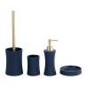 Buy cheap Polyresin bath accessories sets swirl shape with sand color hand soap bottle toilet brush holder modern bath accessories polyresin soap dispenser from wholesalers