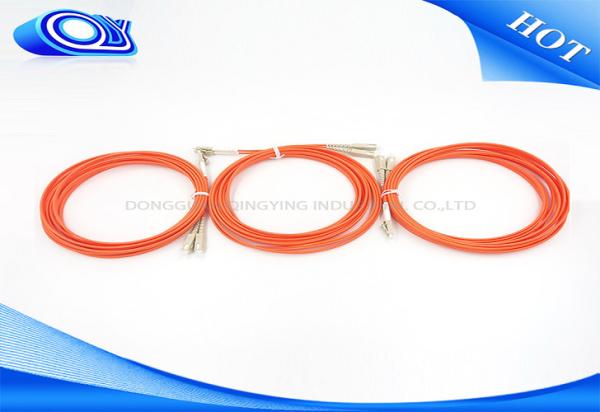 Buy cheap Orange cable OM2 fiber optical cables 50 / 125 Multimode , Fiber Optic LC - SC Patch Cord from wholesalers