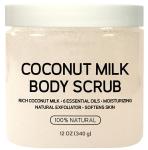Milk Coconut Skin Care Body Scrub Contain Dead Sea Salt Almond Oil And Vitamin E