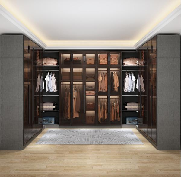 Buy cheap Home Bedroom Corner Walk In Closet Wardrobe Custom Cabinet Combination Glass from wholesalers