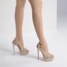 Buy cheap Janbal Nude 15cm Platform Heel Shoes Rhinestone Platform Heel Sandals from wholesalers