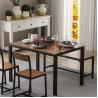 Buy cheap Customized Wood Metal Dining Table With Bench And Chairs For Restaurant from wholesalers