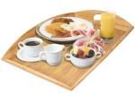 High Quality Bamboo Angular Sides Butler Serving Tray With Handles Bamboo