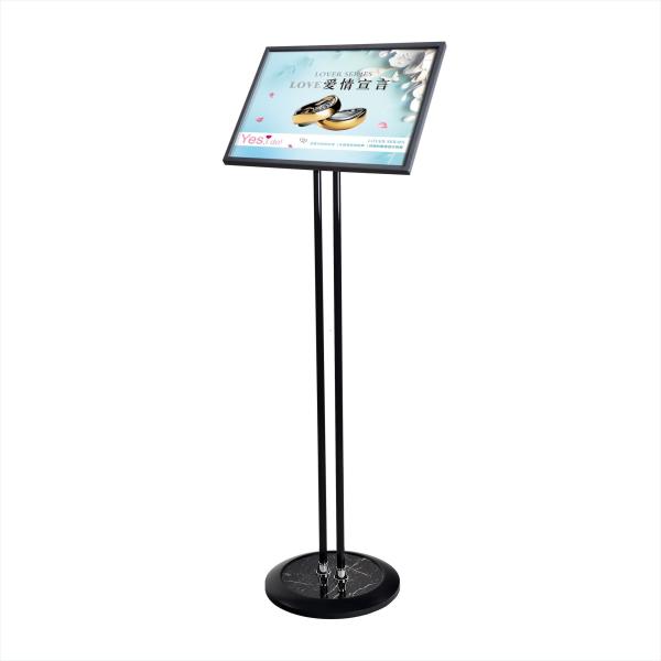 Buy cheap Aluminium Alloy Poster Display Stand 300x430mm Adjustable Panel Double Pole from wholesalers