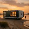 Buy cheap Modern 20FT/40FT Steel Prefab Pod Contemporary Prefabricated House Living Room Bedroom Mobile Container Space Capsule from wholesalers
