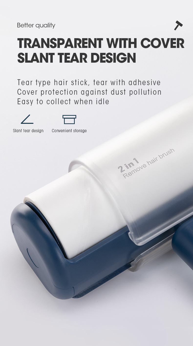2 In 1 Hair Remover Electrostatic Pet Bed Sheet Cleaning Hair Removal Detachable Roll Paper Hair Brush ﻿Cleaner Lint Roller