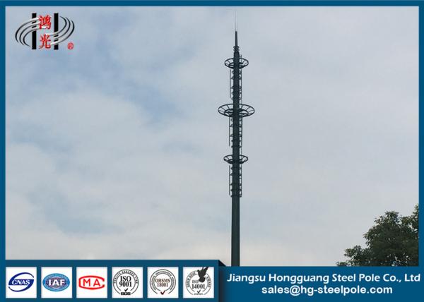 Buy cheap ISO 9001 Polygonal Steel Tubular Cell Phone Monopole Towers Q355 H30m from wholesalers
