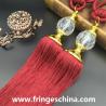 Buy cheap Fashion custom long tassel fringe trimming for curtain attractive tieback hanging ball from wholesalers
