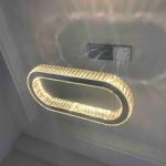 Gold kitchen chandelier for living room modern oval crystal chandelier(WH-CY-183