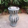 Buy cheap Curved Shape Outdoor Ashtray Stand , Surface Mounted Metal Cigarette Bin from wholesalers