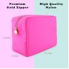 Buy cheap Large Makeup Bag - Travel Toiletry Bag For Women - Pink Makeup Bag - Large Makeup Pouch - Nylon Cosmetic Pouch Bag from wholesalers