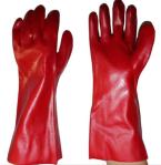 30cm 40cm Double Dipped PVC Gloves Long Sleeve Red PVC Coated Gloves For
