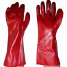 Buy cheap 30cm 40cm Double Dipped PVC Gloves Long Sleeve Red PVC Coated Gloves For Electrical from wholesalers