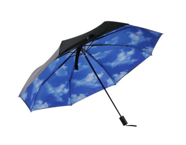 Buy cheap Double Canopy Collapsible Patio Umbrella Sky Blue Color High Density Fabric from wholesalers