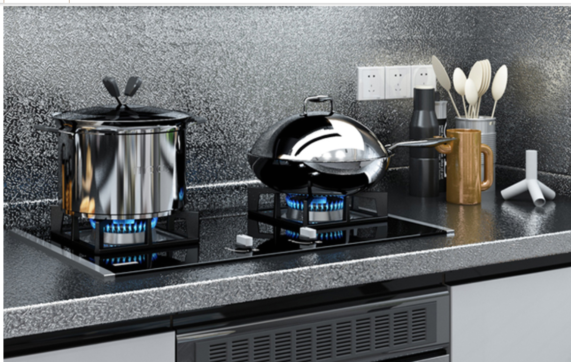 Waterproof Backsplash Stickers 2m x 3m Rolls Modern Design Style Smoke-Proof Function Customized Aluminum Foil Wallpaper