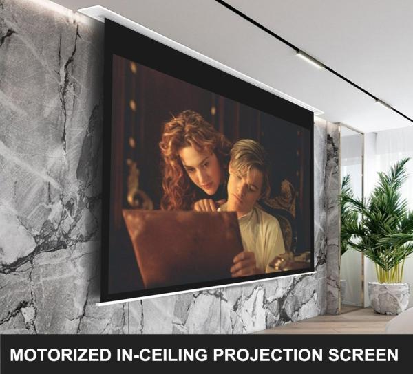 Buy cheap Aluminum Recessed Tab Tensioned Motorized Screen IR from wholesalers